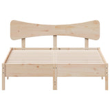 Bed Frame without Mattress 135x190 cm Solid Wood Pine - Top-Down View