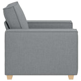 Sofa Chair Light Grey 100x78x84 cm Fabric - Rear View