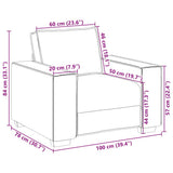 Sofa Chair Black 100x78x84 cm Fabric