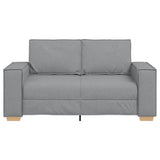 2-Seater Sofa Light Grey 120 cm Fabric - Top-Down View