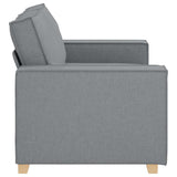 2-Seater Sofa Light Grey 120 cm Fabric - 45-Degree Angle