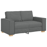 2-Seater Sofa Dark Grey 120 cm Fabric - Front View