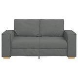 2-Seater Sofa Dark Grey 120 cm Fabric - Top-Down View