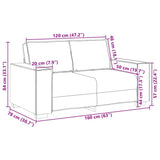2-Seater Sofa Dark Grey 160x78x84 cm Fabric