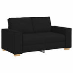 2-Seater Sofa Black 160x78x84 cm Fabric