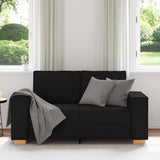 2-Seater Sofa Black 160x78x84 cm Fabric