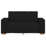 2-Seater Sofa Black 160x78x84 cm Fabric