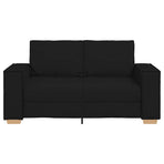 2-Seater Sofa Black 160x78x84 cm Fabric