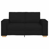 2-Seater Sofa Black 120 cm Fabric - Top-Down View