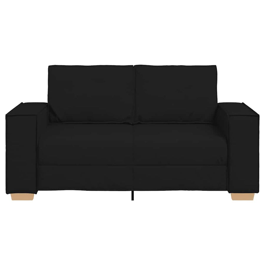 2-Seater Sofa Black 160x78x84 cm Fabric
