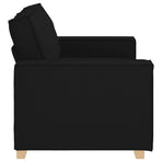 2-Seater Sofa Black 160x78x84 cm Fabric