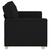 2-Seater Sofa Black 120 cm Fabric - 45-Degree Angle