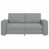2-Seater Sofa Light Grey 140 cm Fabric - Top-Down View