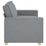 2-Seater Sofa Light Grey 140 cm Fabric - 45-Degree Angle