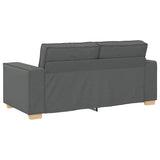 2-Seater Sofa Dark Grey 140 cm Fabric - Rear View