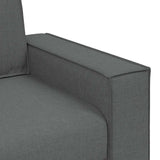 2-Seater Sofa Dark Grey 140 cm Fabric - Close-Up Angle