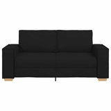 2-Seater Sofa Black 180x78x84 cm Fabric