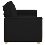 2-Seater Sofa Black 180x78x84 cm Fabric