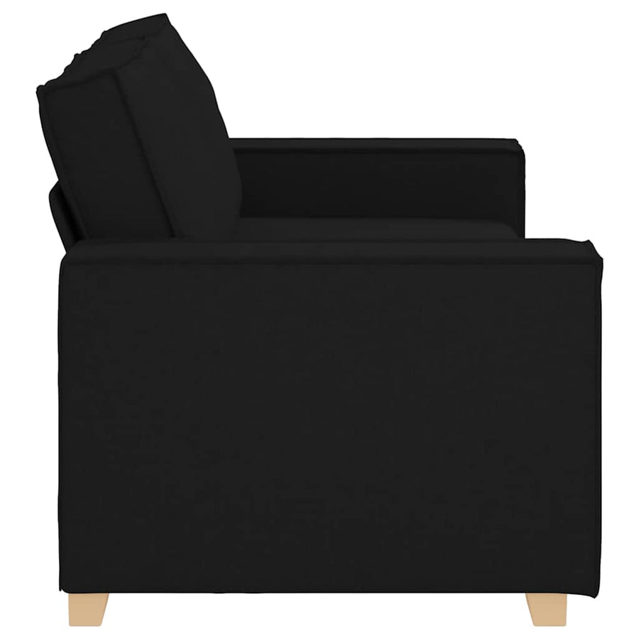 2-Seater Sofa Black 180x78x84 cm Fabric