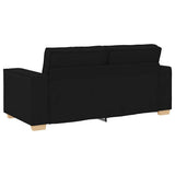 2-Seater Sofa Black 180x78x84 cm Fabric