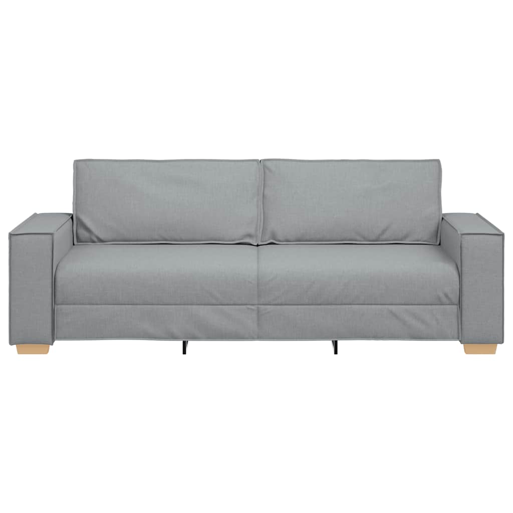3-Seater Sofa Light Grey 220x78x84 cm Fabric
