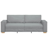 3-Seater Sofa Light Grey 220x78x84 cm Fabric