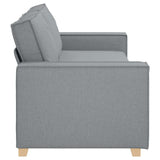 3-Seater Sofa Light Grey 180 cm Fabric - 45-Degree Angle