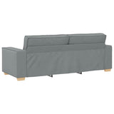 3-Seater Sofa Light Grey 220x78x84 cm Fabric