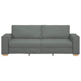 3-Seater Sofa Dark Grey 180 cm Fabric - Top-Down View