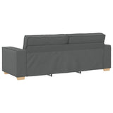 3-Seater Sofa Dark Grey 220x78x84 cm Fabric