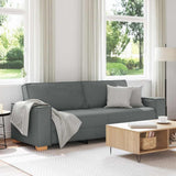 3-Seater Sofa Dark Grey 180 cm Fabric