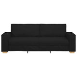 3-Seater Sofa Black 180 cm Fabric - Top-Down View