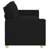 3-Seater Sofa Black 220x78x84 cm Fabric