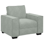 Sofa Chair Light Grey 100x78x84 cm Velvet