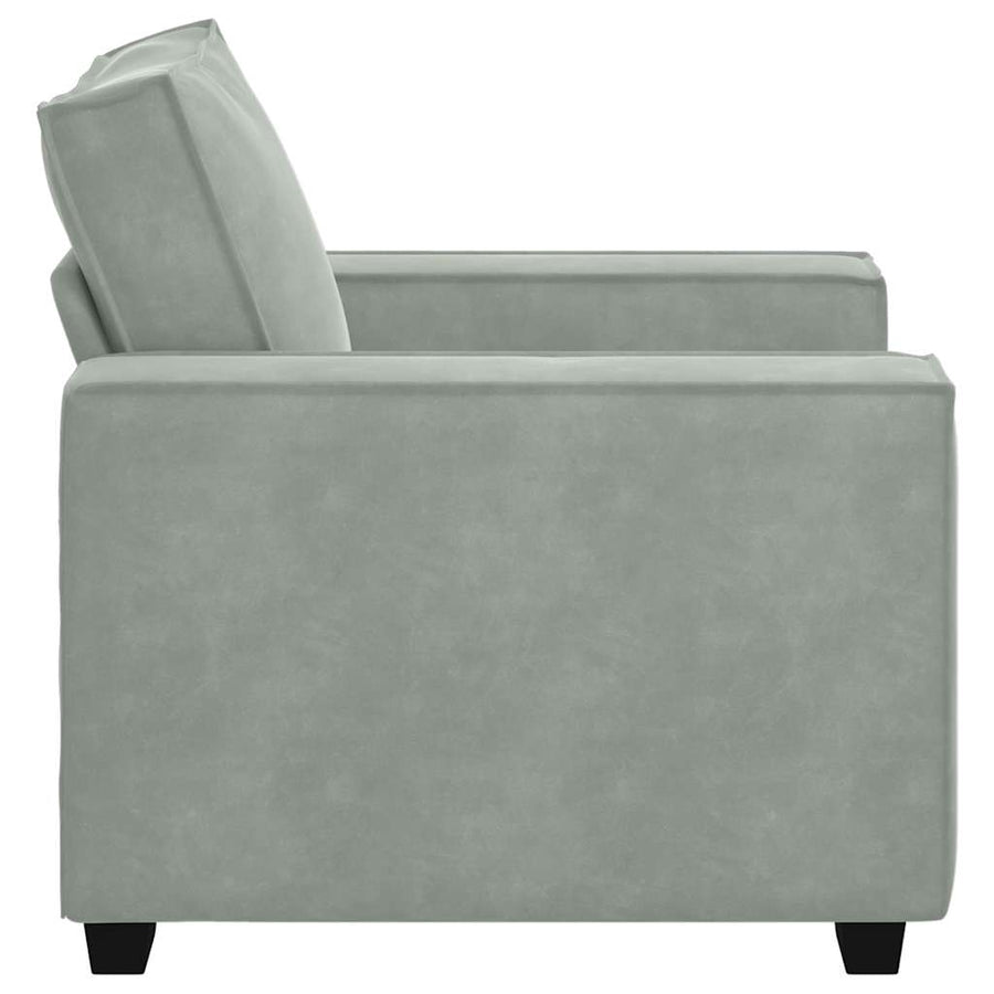 Sofa Chair Light Grey 100x78x84 cm Velvet