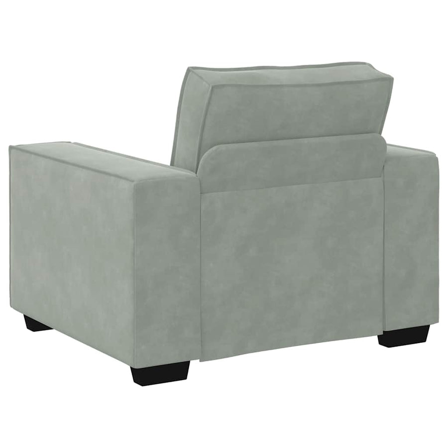 Sofa Chair Light Grey 100x78x84 cm Velvet