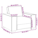 Sofa Chair Black 60 cm Velvet - Extra Image