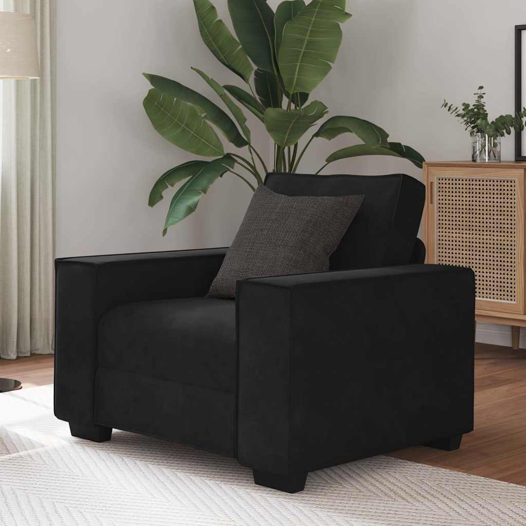 Sofa Chair Black 100x78x84 cm Velvet