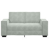2-Seater Sofa Light Grey 120 cm Velvet - Top-Down View