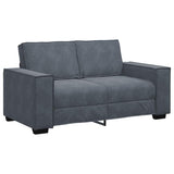 2-Seater Sofa Dark Grey 120 cm Velvet - Front View
