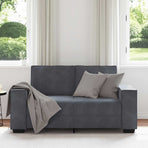 2-Seater Sofa Dark Grey 160x78x84 cm Velvet
