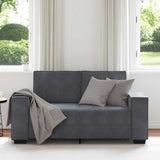 2-Seater Sofa Dark Grey 120 cm Velvet - Side View