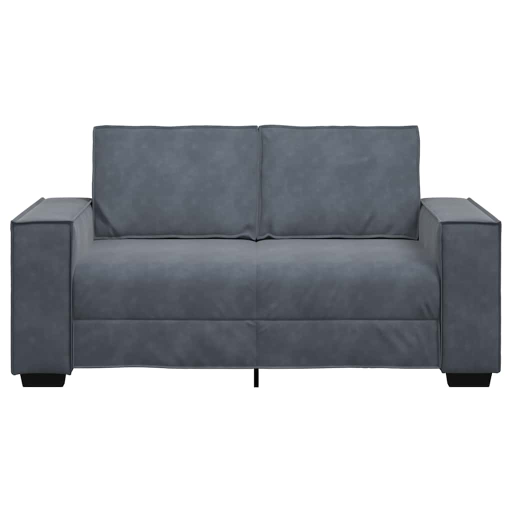 2-Seater Sofa Dark Grey 160x78x84 cm Velvet