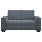 2-Seater Sofa Dark Grey 160x78x84 cm Velvet