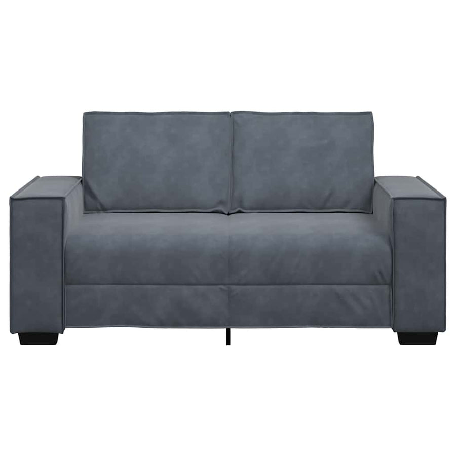2-Seater Sofa Dark Grey 160x78x84 cm Velvet