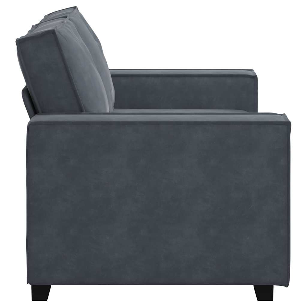 2-Seater Sofa Dark Grey 160x78x84 cm Velvet
