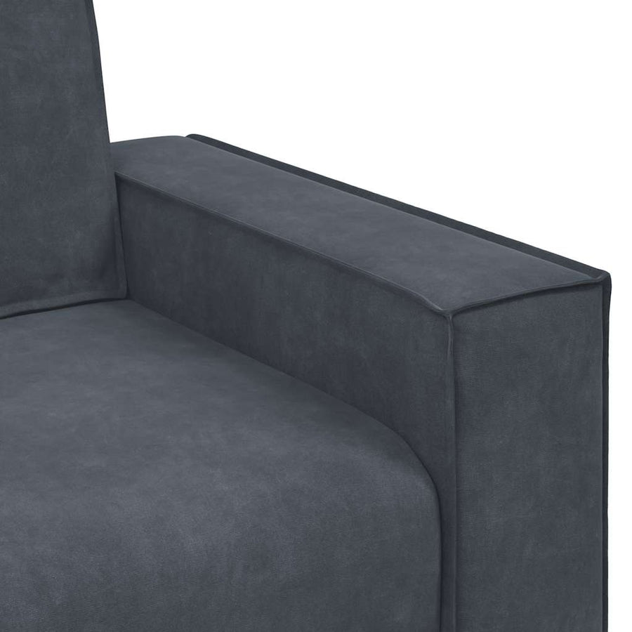 2-Seater Sofa Dark Grey 160x78x84 cm Velvet