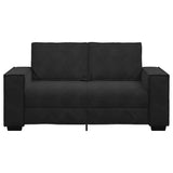 2-Seater Sofa Black 120 cm Velvet - Top-Down View