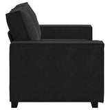 2-Seater Sofa Black 120 cm Velvet - 45-Degree Angle