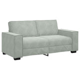 2-Seater Sofa Light Grey 180x78x84 cm Velvet
